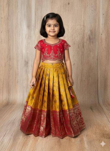 kids lehenga lichi silk  Children wear wholesaler in Surat